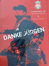 Klopp Signed Final Game Programme