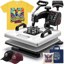 Uimoso Heat Press Machine Multifunctional Sublimation Tool for T-Shirts and Hats