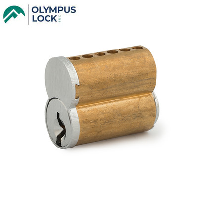 Olympus 206 Small Format Interchangeable Cores Satin Chrome C Keyway Keyed Diff