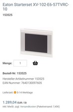 Eaton 153525 XV-102-E6-57TVRC-10 SPS-Bedienpa...