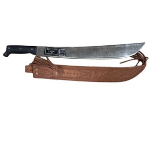 Busque La Marca Colima Guatemala MACHETE W/ Leather Sheath 18” Central American