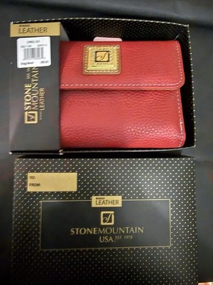 Stone Mountain Red Bonded Leather Wallet SLG
