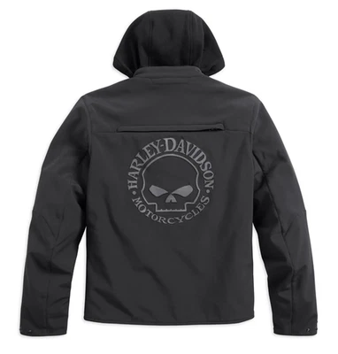 Harley-Davidson Reflective Skull Jacke Jacket m. Kapuze 98164-17EM – Gr. M NEU - Bild 1 von 4
