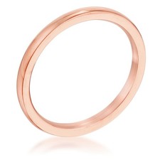 New 2 mm IPG Rose Goldtone Stainless Steel We...