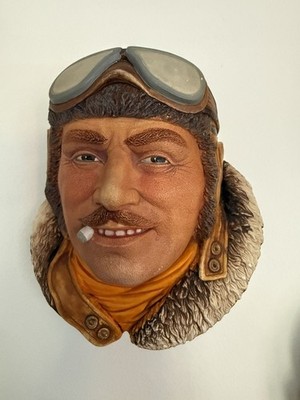 Vintage RFC PILOT 1917 Wall Head Legend Products Made England Bossons Style