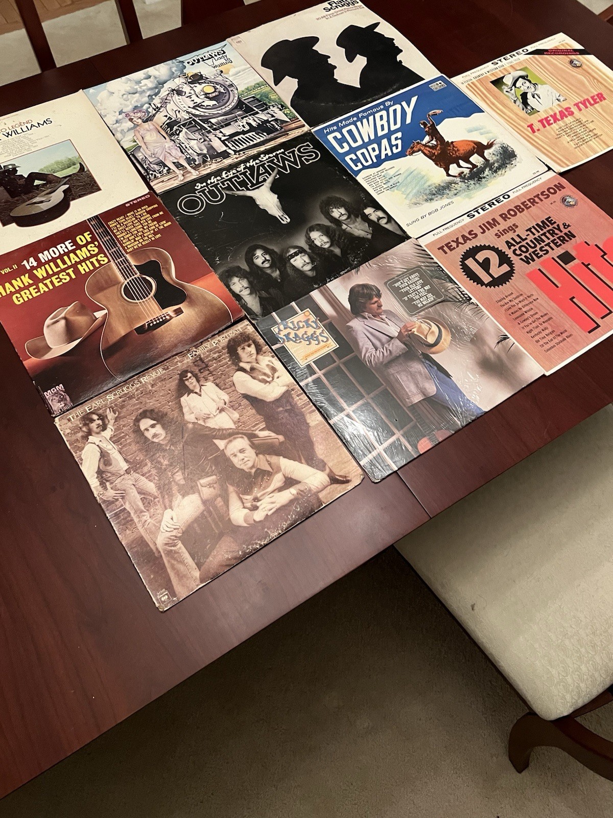 Collection of 10 Vintage Country Vinyl Records. Please Read Description