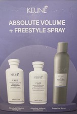 Keune Absolute Volume Conditioner Shampoo And Freestyle Spray Gift Set