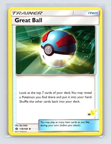 Great Ball (#38 Pikachu Stamped) 119/149 P Battle Academy Pokemon NM
