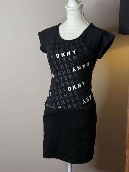 Women DKNY Dress Black Cotton 36 #7EV9
