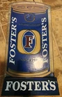 Foster's Lager Beer Light Up Sign Vintage Can Electriglas 80s