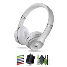 Beats Solo3 Wireless On-Ear Headphones Silver Bundle With Accessories