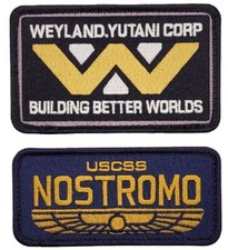 Weyland Yutani Nostromo U.S.C.S.S Alien Patch -2PC Bundle -Iron on sew -MLY7,Y8