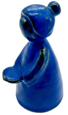 Gotek Colonia Tovar Girl w/ Offering Plate Cobalt Blue Figurine Vintage Nativity