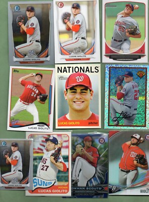 Lucas Giolito (Nationals/ White Sox) 45 Card Lot W/Rookies, Refractor & Inserts 
