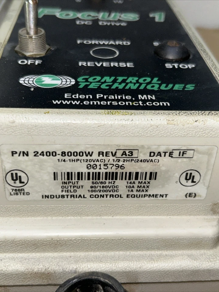 SEMBRADO - TÉCNICAS DE CONTROL Focus 1 DC Drive 1/4-1HP, 1/2-2HP 2400-8000W Foto 4 de 4