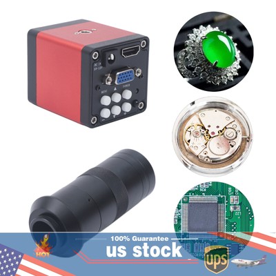 HDMI Video Microscope VGA Camera HD Industrial USB Digital Lens 1080p 60FPS 14mp