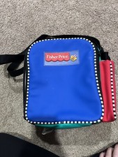 Vintage fisher Price Lunch Box Super Clean  Blue Green Red    