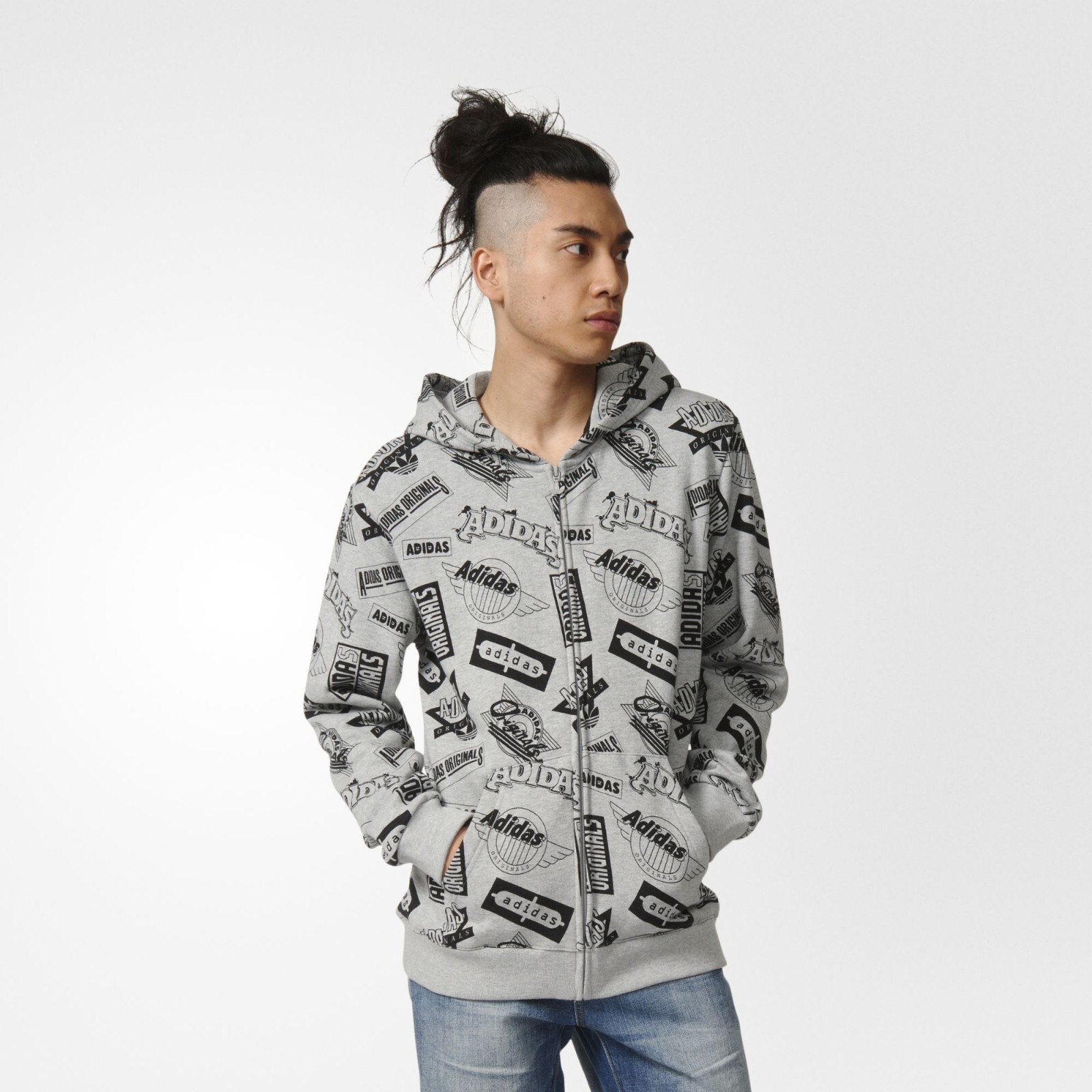 Adidas NIGO-25 JAMS AOP HOODIE sweat shirt Hooded Jacket superstar~Mens sz  L NWT | eBay