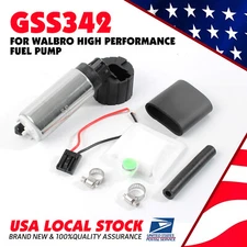 For Walbro TI 255LPH Inline LS Swap High Pressure EFI Fuel Pump w/Install Kit