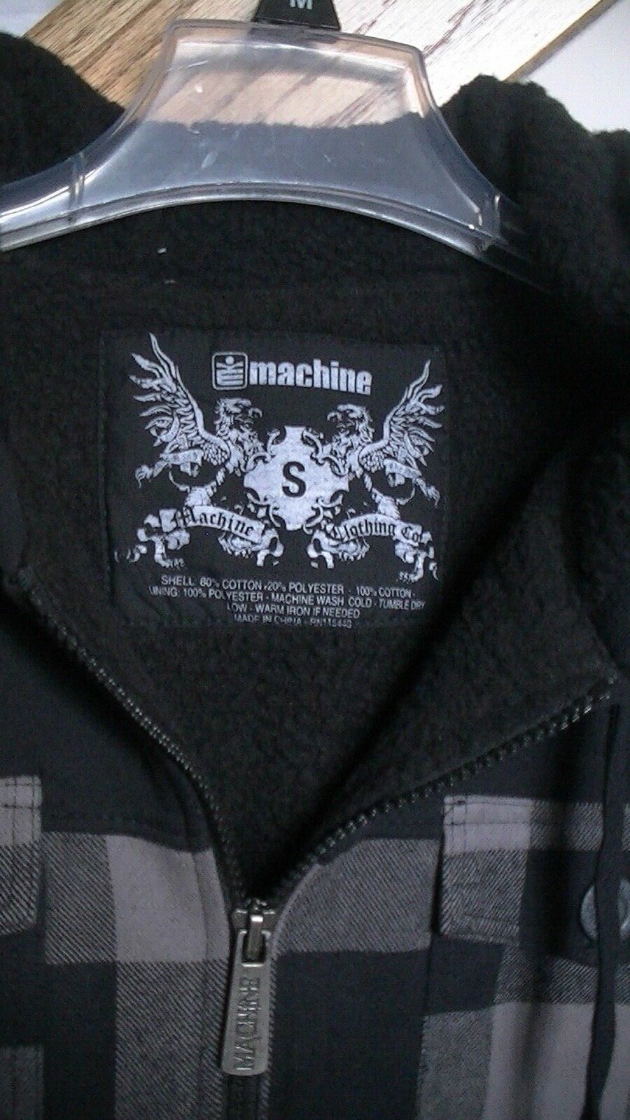 Machine Clothing Co. Hooded Sherpa Lined Jacket eBay