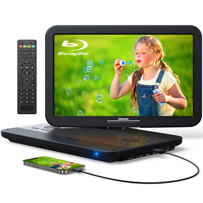 #ad 17.6quot; Portable Blu Ray DVD Player w 15.4quot; Large Screen Dolby HDMI USB SD Battery $254.87