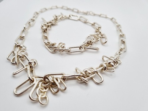 Links of London Signature bracelet paperclip charm sterling silver RARE - Picture 11 of 13