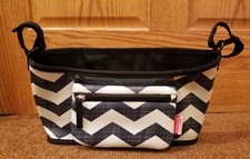 Stroller Organizer Black White Hook Loop Skidaddle by Skip Hop cup bottle holder
