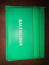 Balenciaga Green Card Holder Preowned Condition