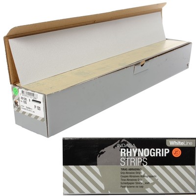 Schleifpapier Streifen 70x450mm selbstklebend INDASA Rhynostick White Line Klebe