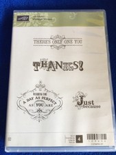 Stampin Up Vintage Verses Rubber Stamps Sentiments Sayings Phrases Retired