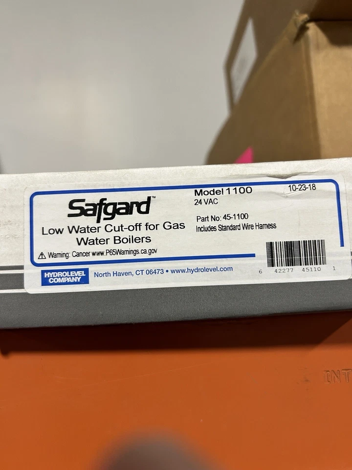 SAFGARD/HYDROLEVEL Safgard 1100 Low water cut off / Auto Reset And Test Button Part # 45-1100