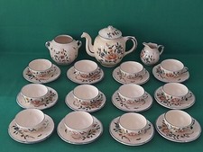 ANTICO SERVIZIO FRANCESE DA THE TE O CAFFÈ CERAMICA G.F. DESVRES FRANCIA. BX60