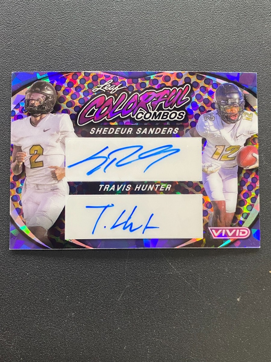 Shedeur Sanders / Travis Hunter 2024 Leaf Vivid Dual Auto