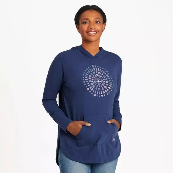 Life Is Good Joy Explosion Crusher FLEX Hoodie Tunic Women s