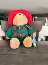 Paddington Bear Plush Stuffed Teddy 12" Holiday Fun Book Sears 1996 Vintage