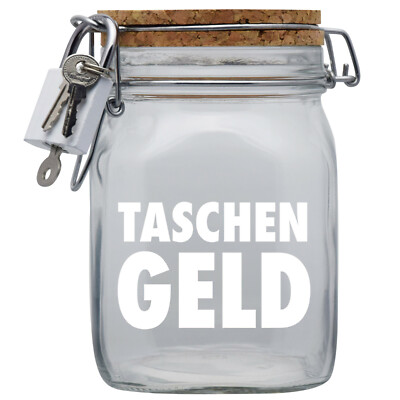 Spardose Geld Geschenk Ideen Taschen Geld Transparent Größe L 1 Liter