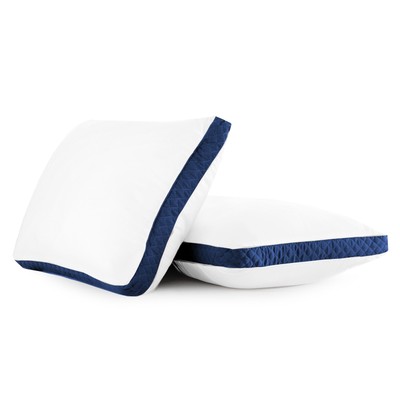 Bed Pillows Set of 2 Gusseted Neck Support Soft Pillow For Side & Back Sleepers