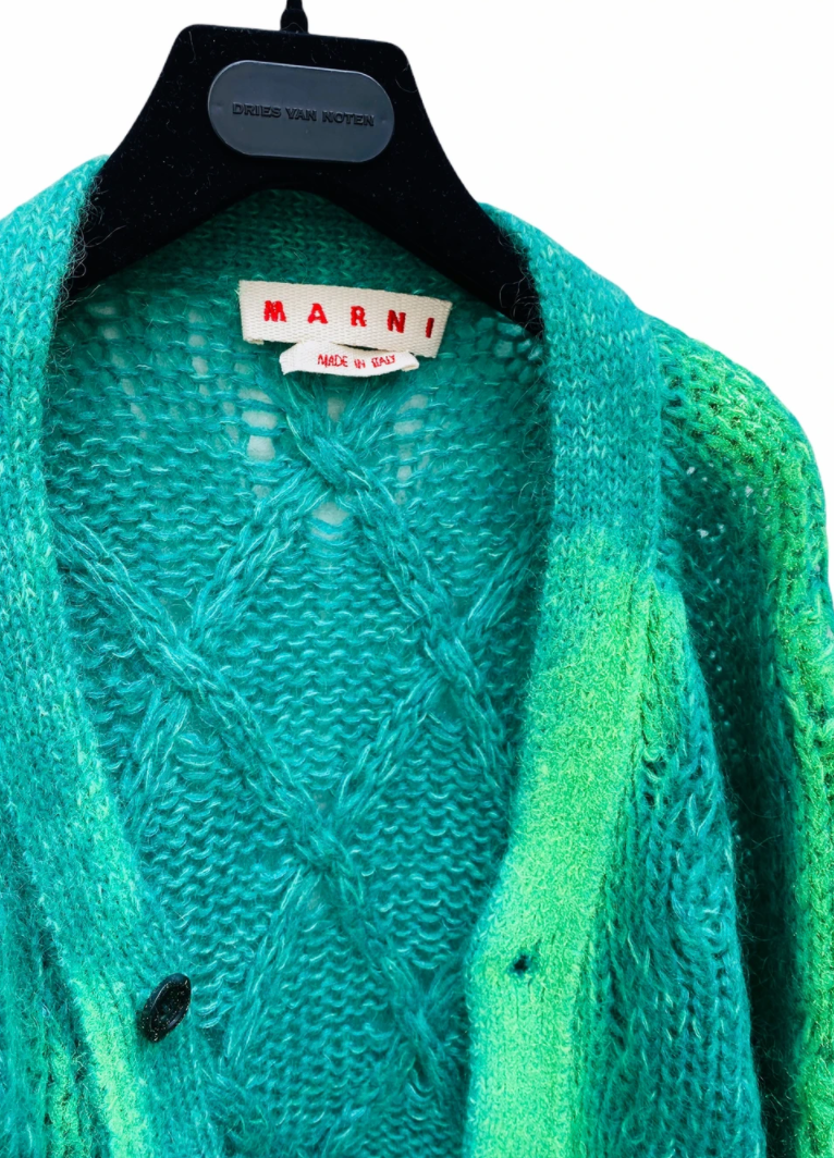 Marni Spray Painted Oversized Cardigan Mohair size IT 48 | eBay 