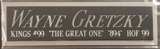 WAYNE GRETZKY LOS ANGELES KINGS NAMEPLATE FOR AUTOGRAPHED Signed HOCKEY JERSEY
