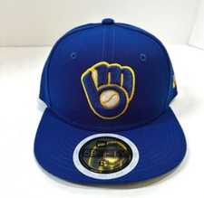 Milwaukee Brewers MLB NE 2017 and 2019 Youth AC ALT Fitted Hat Royal