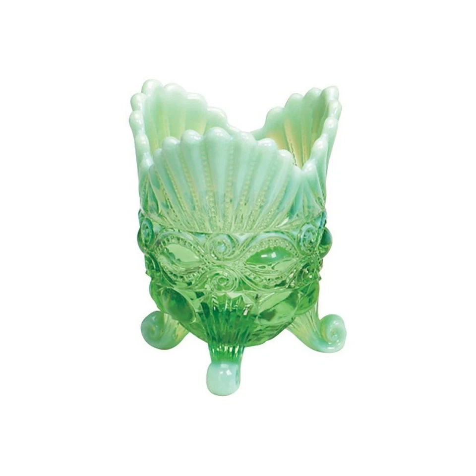 Mosser Glass Eye Winker Spooner Dish | Green Opal