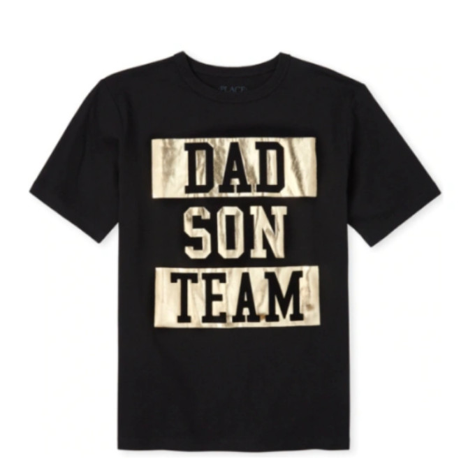 The Children's Place Baby Boy T-Shirt Dad Son Team Graphic, 12-18, 18-24, 2T, 3T