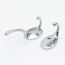Single/Double Coat Hook Wall Door Robe Hook Towel Key Rack Yard Ornament Hanger