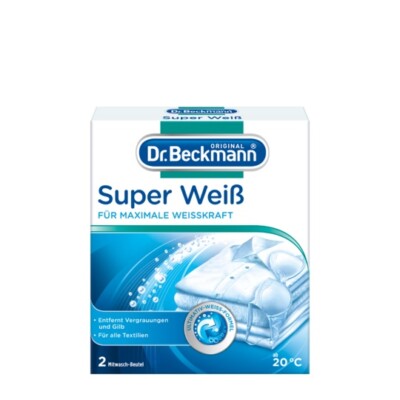 Dr.Beckmann SUPER WEISS laundry whitening sachets - Made in Germany -FREE SHIP