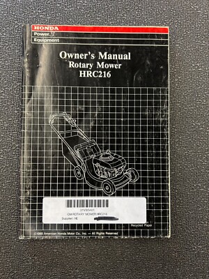 HONDA HRC216 LAWN MOWER OEM OWNERS MANUAL #31VB5A01 NEW OPERATORS BOOKLET