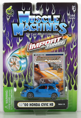 Import Tuner Magazine 2000 Honda 00 Civic HB Blue TO2-13 Diecast