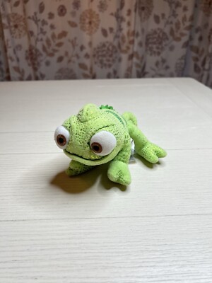 Disney Store Tangled   Pascal   Green Lizard Soft Plush Animal 8 