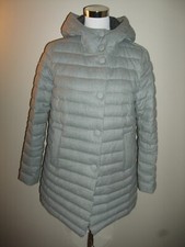 Geox Respira Gray Womens Wool Down Puffer Coat Jacket Size 6 Small