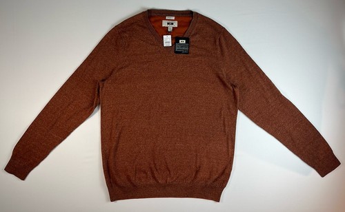 Joseph Abboud Men's XLT Modern Fit Sweater Orange/Rust V-Neck Extra Large Tall