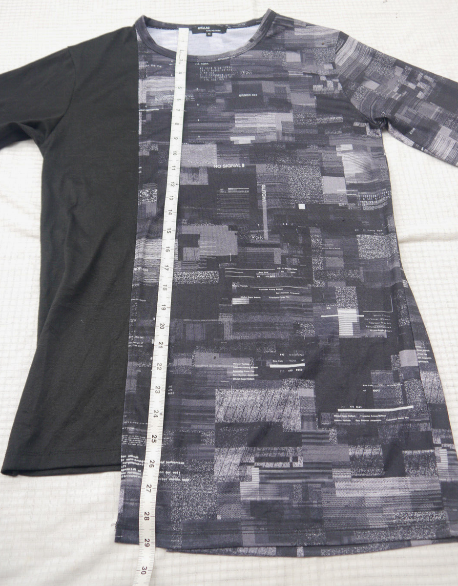Shellac Semantic Design Black No Signal Screen Asymmetric Hem T